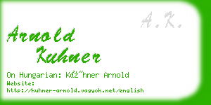 arnold kuhner business card